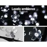 Winter Wonderland 1.8M LED Christmas Blossom Tree with Cold White Fiber Optics - Rear View