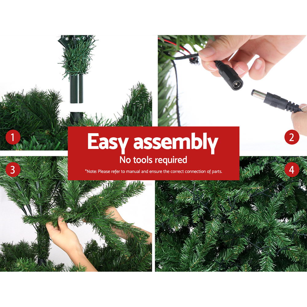 Enchanting 1.8M Warm White LED Christmas Tree with 874 Lush Tips and Radiant Lights