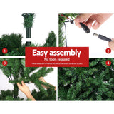 Enchanting 1.8M Warm White LED Christmas Tree with 874 Lush Tips and Radiant Lights - 45-Degree Angle