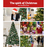 Enchanting 1.8M Warm White LED Christmas Tree with 874 Lush Tips and Radiant Lights - Rear View