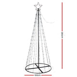 Jingle Jollys Christmas Tree 3.6M 400 LED Xmas Trees With Lights Warm White - Front View