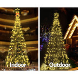 Jingle Jollys Christmas Tree 3.6M 400 LED Xmas Trees With Lights Warm White - Side View