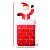 Jingle Jollys Christmas Inflatable Santa Pop Up 1.8M Illuminated Decorations - Front View