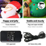 Festive Inflatable Santa Caught in the Act with Dog - 1.8M Christmas Decor - Rear View
