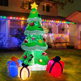 Jingle Jollys 3M Christmas Inflatable Tree with Colorful LED Lights and Laser Projection for Outdoor Holiday Decor - Low Angle