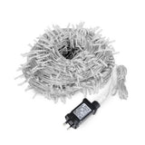 Twinkling 800 LED Blue and White Christmas Icicle Lights with 8 Lighting Effects - 45-Degree Angle