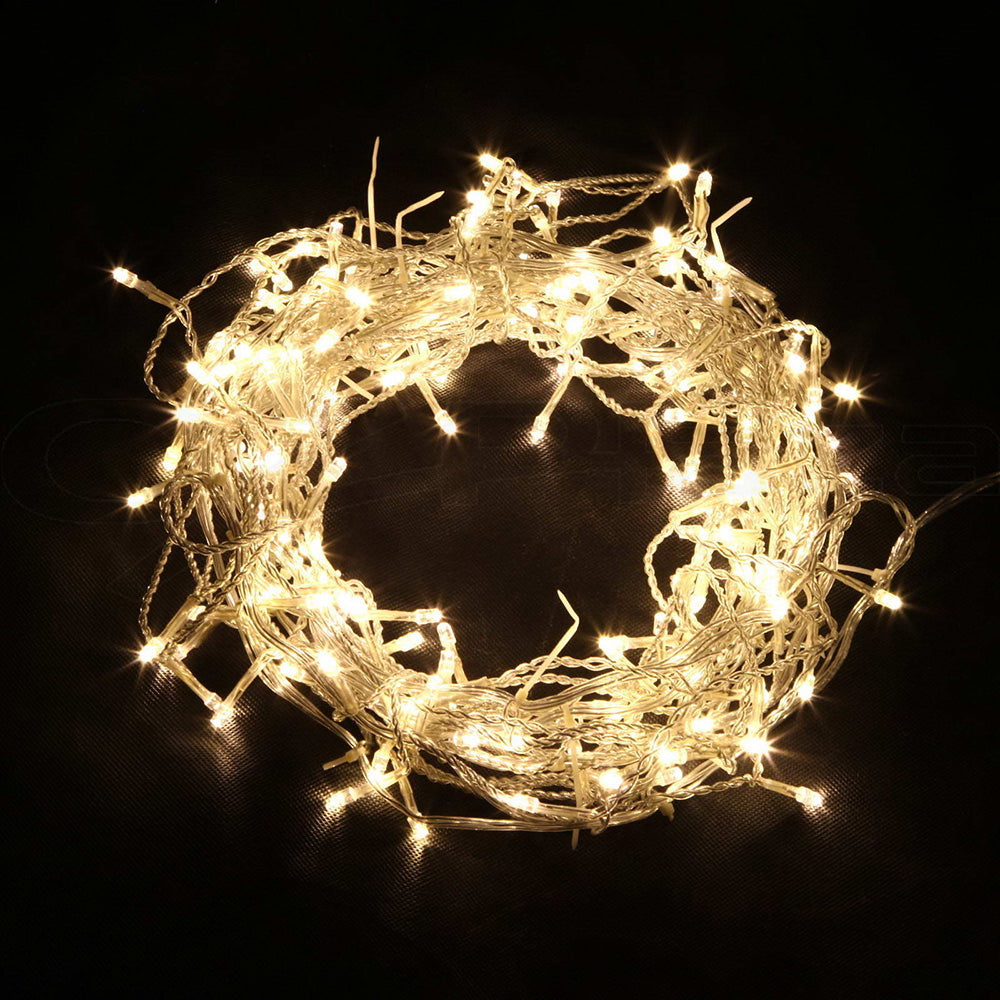800 Ultra-Bright Warm White LED Christmas Icicle Lights with 8 Lighting Effects