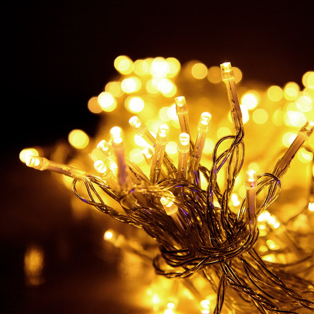 800 Ultra-Bright Warm White LED Christmas Icicle Lights with 8 Lighting Effects