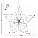 Multicolour LED Star Shaped Christmas Lights - Waterproof, Energy-Saving Outdoor Holiday Decoration - Side View