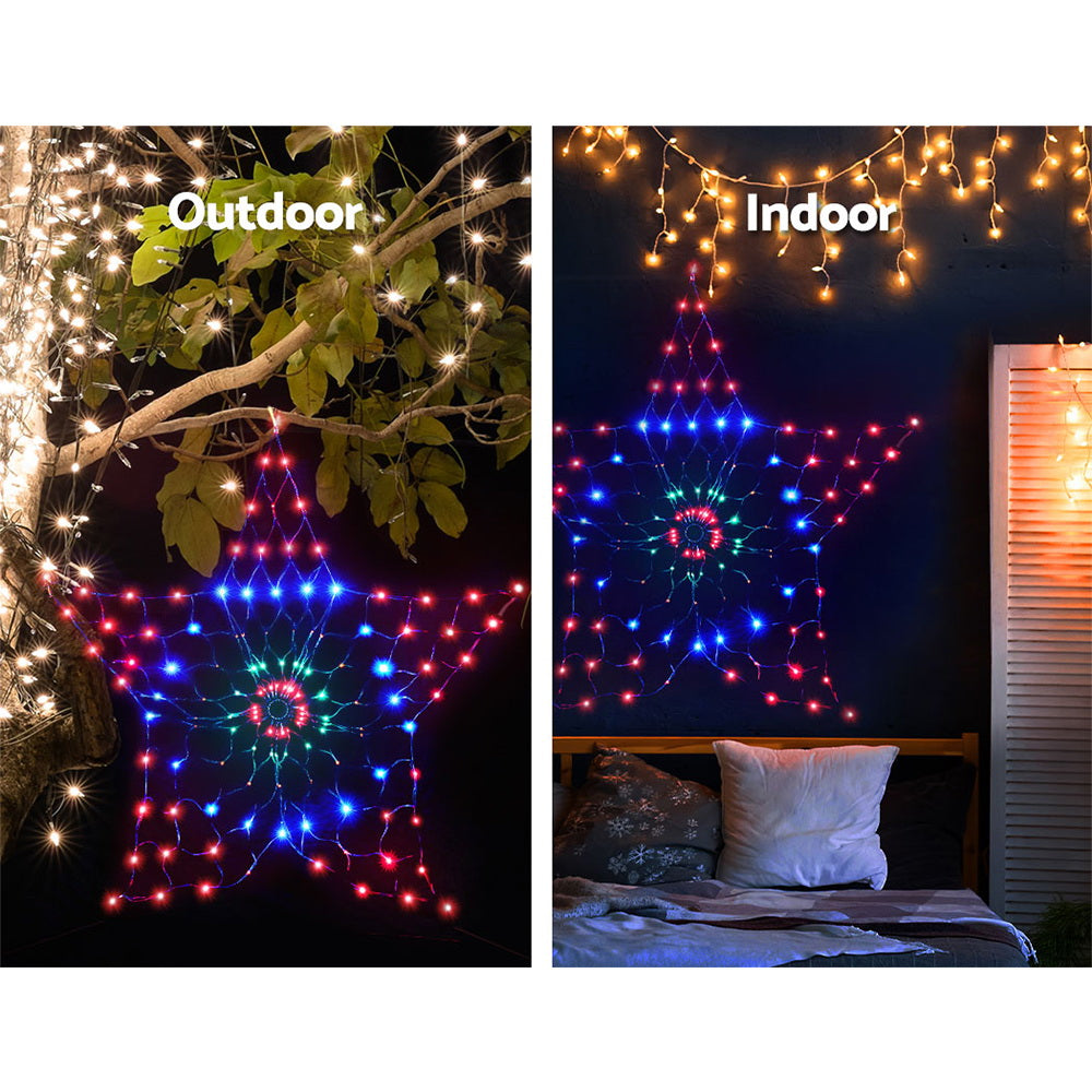 Multicolour LED Star Shaped Christmas Lights - Waterproof, Energy-Saving Outdoor Holiday Decoration