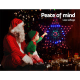 Multicolour LED Star Shaped Christmas Lights - Waterproof, Energy-Saving Outdoor Holiday Decoration - Close-Up Angle