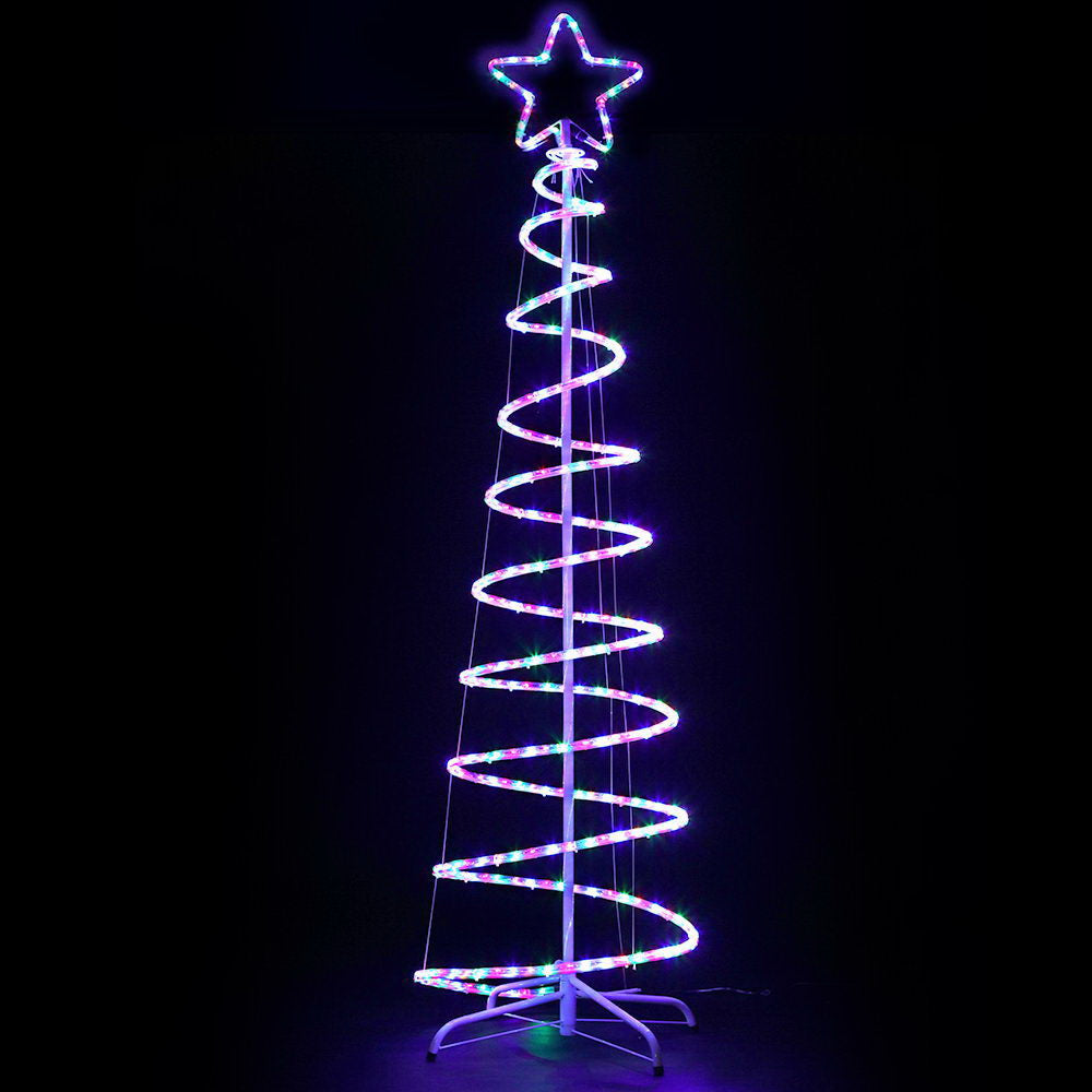 Colorful Waterproof LED Christmas Tree Motif Light - 1.88M Jingle Jollys Design