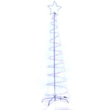 Colorful Waterproof LED Christmas Tree Motif Light - 1.88M Jingle Jollys Design - Close-Up Angle
