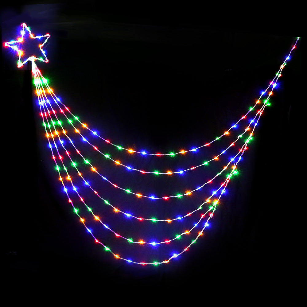 Enchanting 3M LED Waterfall Fairy Lights with 480 Bright Bulbs for Festive Celebrations