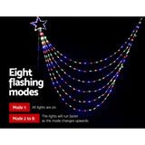 Enchanting 3M LED Waterfall Fairy Lights with 480 Bright Bulbs for Festive Celebrations - Top-Down View