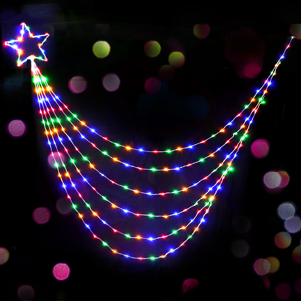 Enchanting 3M LED Waterfall Fairy Lights with 480 Bright Bulbs for Festive Celebrations