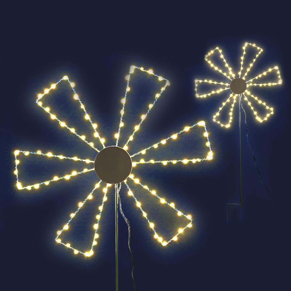 Christmas Wonderland LED Spinner Windmill Lights - Waterproof Outdoor Decoration
