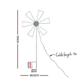 Christmas Wonderland LED Spinner Windmill Lights - Waterproof Outdoor Decoration - Front View