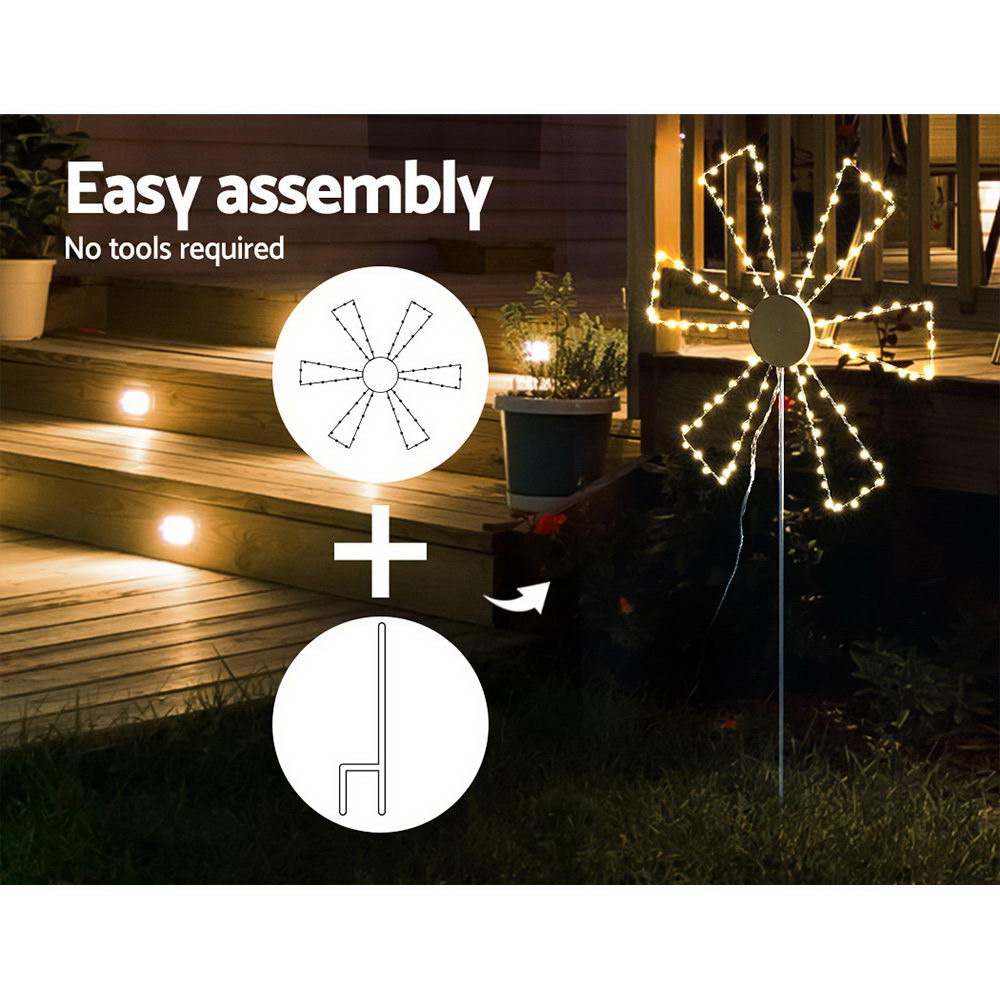Christmas Wonderland LED Spinner Windmill Lights - Waterproof Outdoor Decoration