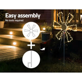 Christmas Wonderland LED Spinner Windmill Lights - Waterproof Outdoor Decoration - Rear View