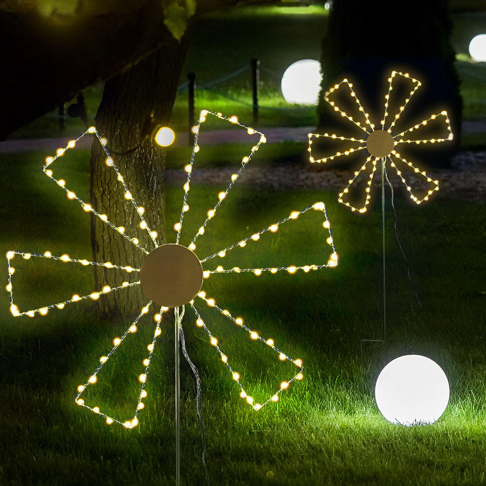 Christmas Wonderland LED Spinner Windmill Lights - Waterproof Outdoor Decoration