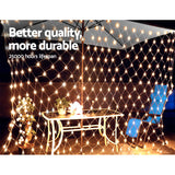 1000 LED Christmas Lights 4mx6m Net String Light Warm White Jingle Jollys - Rear View