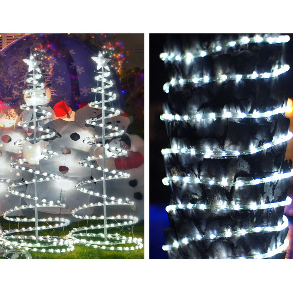 50M Cold White LED Christmas Rope Lights with 1200 Ultra-Bright LEDs