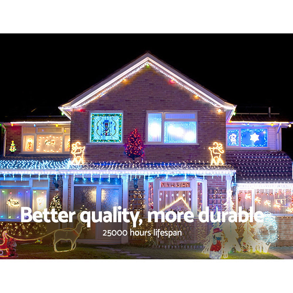 50M Cold White LED Christmas Rope Lights with 1200 Ultra-Bright LEDs