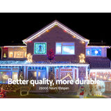 50M Cold White LED Christmas Rope Lights with 1200 Ultra-Bright LEDs - Top-Down View