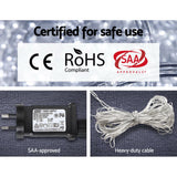50M Cold White LED Christmas Rope Lights with 1200 Ultra-Bright LEDs - 45-Degree Angle