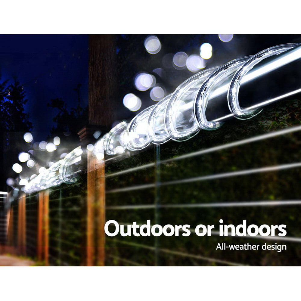 50M Cold White LED Christmas Rope Lights with 1200 Ultra-Bright LEDs