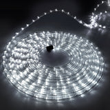50M Cold White LED Christmas Rope Lights with 1200 Ultra-Bright LEDs - Close-Up Angle