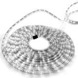 50M Cold White LED Christmas Rope Lights with 1200 Ultra-Bright LEDs - Low Angle