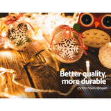 Jingle Jollys 100M 500 LED Warm White Christmas Fairy Lights - Side View