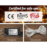 Jingle Jollys 100M 500 LED Warm White Christmas Fairy Lights - Top-Down View