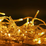 Jingle Jollys 100M 500 LED Warm White Christmas Fairy Lights - Close-Up Angle
