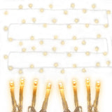 Jingle Jollys 100M 500 LED Warm White Christmas Fairy Lights - Low Angle
