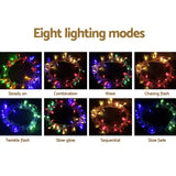 Festive Glow 50M 500-LED Multi-Color Christmas String Lights - Top-Down View