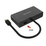 UGREEN 3-in-1 Mini DisplayPort to HDMI, VGA, and DVI Adapter - Black (10440) - Front View
