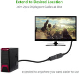UGreen 0.25M Premium DisplayPort Male to Female Extension Cable (Model 20407) - 45-Degree Angle