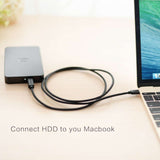 UGREEN 1M Type-C to Mini USB 2.0 Cable - Black (30185) - Front View