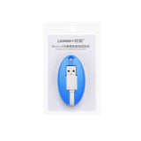 UGREEN Blue Micro USB Key Chain Charging Cable - Model 30309 - Side View