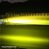 Pair of 5-Inch Yellow LED Flood Light Bars for Off-Road, Boat, and Truck Use - Rear View