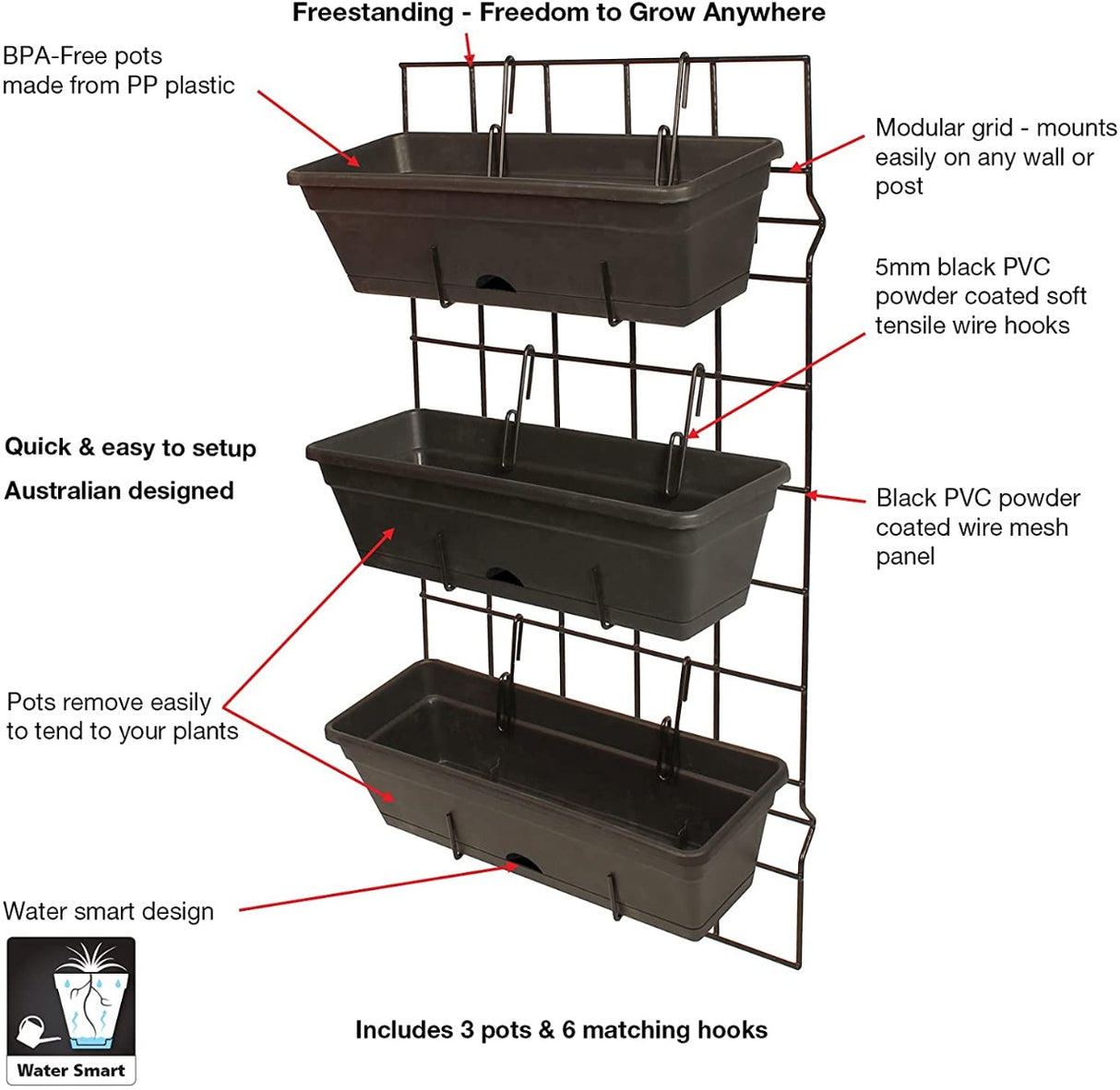 CARLA GARDEN Modular Living Wall Planter System