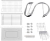 CARLA HOME 2 Tier Dish Rack with Drain Board for Kitchen Counter and Plated Chrome Dish Dryer Silver 42 x 25,5 x 38 cm