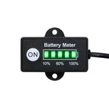 12V/24V LED Dual Battery Voltage Gauge with Momentary Switch for Easy Monitoring