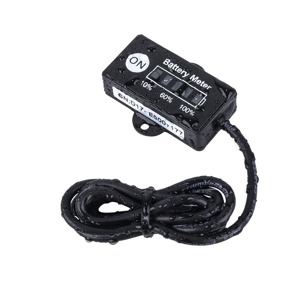 12V/24V LED Dual Battery Voltage Gauge with Momentary Switch for Easy Monitoring