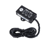12V/24V LED Dual Battery Voltage Gauge with Momentary Switch for Easy Monitoring - Side View
