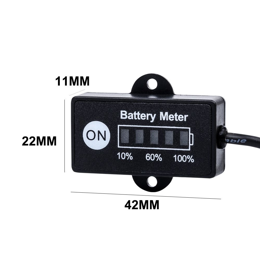 12V/24V LED Dual Battery Voltage Gauge with Momentary Switch for Easy Monitoring