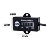 12V/24V LED Dual Battery Voltage Gauge with Momentary Switch for Easy Monitoring - Top-Down View